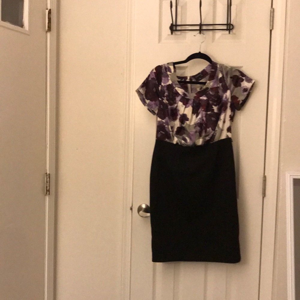 George floral and black dress